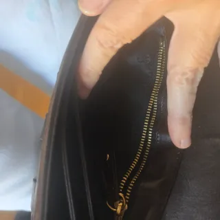 Bolso Escada Marrón y Dorado