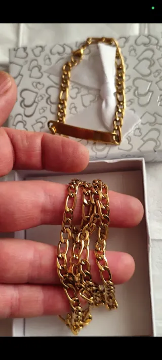 Collar oro 18 oro con pulsera.liminada