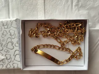 Collar oro 18 oro con pulsera.liminada