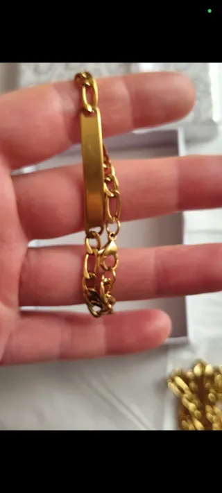 Collar oro 18 oro con pulsera.liminada