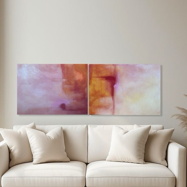 2 Cuadros Abstractos Modernos Salón aesthetic