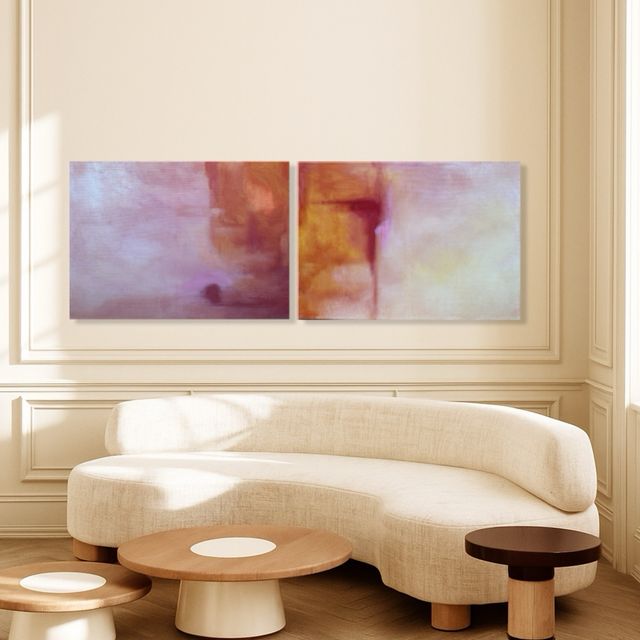 2 Cuadros Abstractos Modernos Salón aesthetic