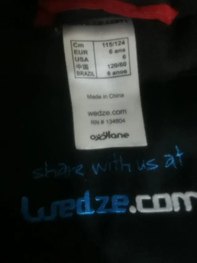 Mono esquí rojo Wedze, Morado y beige. botas n28.