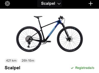 Bicicleta Cannondale Lefty Carbono talla M