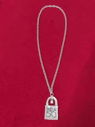 Collar UNO de 50 Candado Plata
