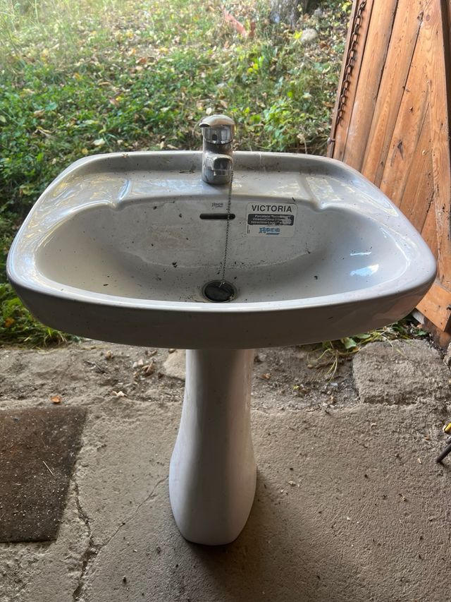 Lavabo Roca Victoria Porcelana Completo