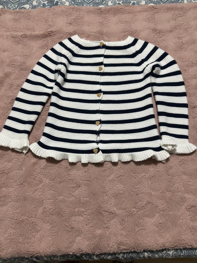 Chaqueta de punto a rayas