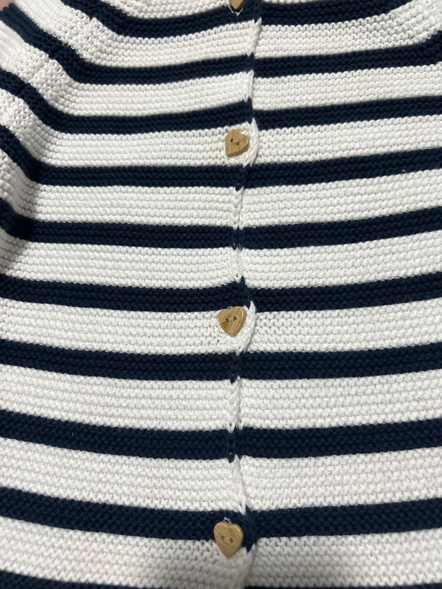 Chaqueta de punto a rayas