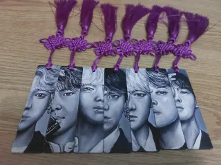 Marcapáginas pintados BTS