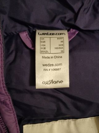 Anorak Talla 36 Morado y Gris