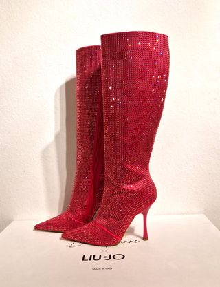 Stivali Liu Jo tacco strass rosa n.37