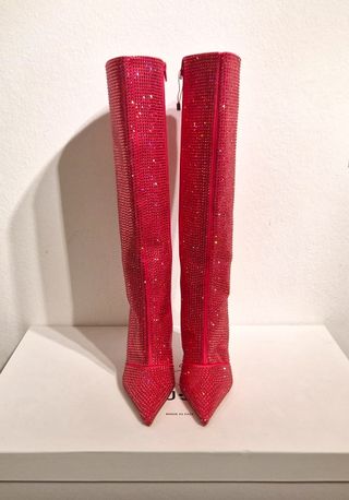 Stivali Liu Jo tacco strass rosa n.37