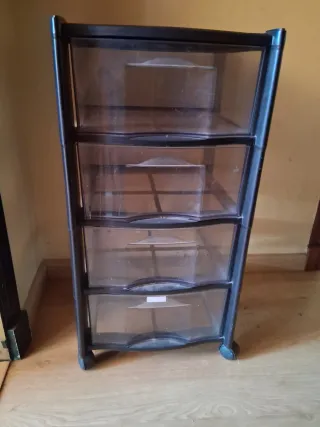Cajonera de plástico negra 