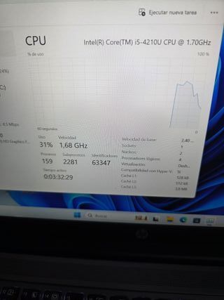 Ordenador portátil HP INTEL ICORE 5 12RAM 