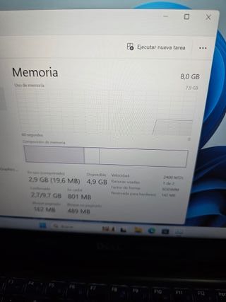 Ordenador portátil DELL I5 OCTAVA GENERACIÓN 8RAM 