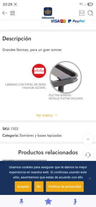 Somier Neo Fashion L/120 AN 190x105.