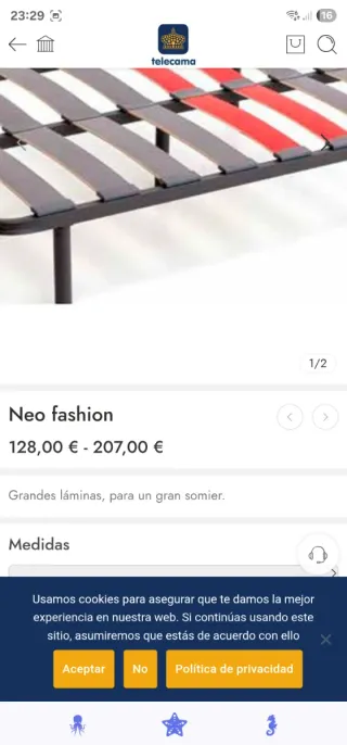 Somier Neo Fashion L/120 AN 190x105.