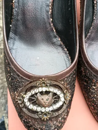 Scarpe Rebeca Sanver 37 Glitter Marroni