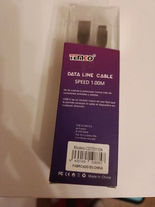 Oferta Cable TEMCO Data Line USB-C 1.00M