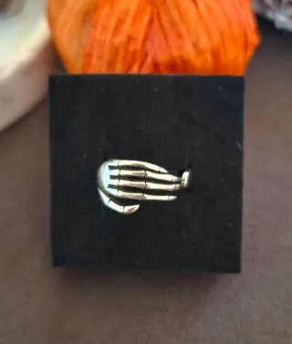 Anillo Mano Esqueleto Plata 925 Ajustable