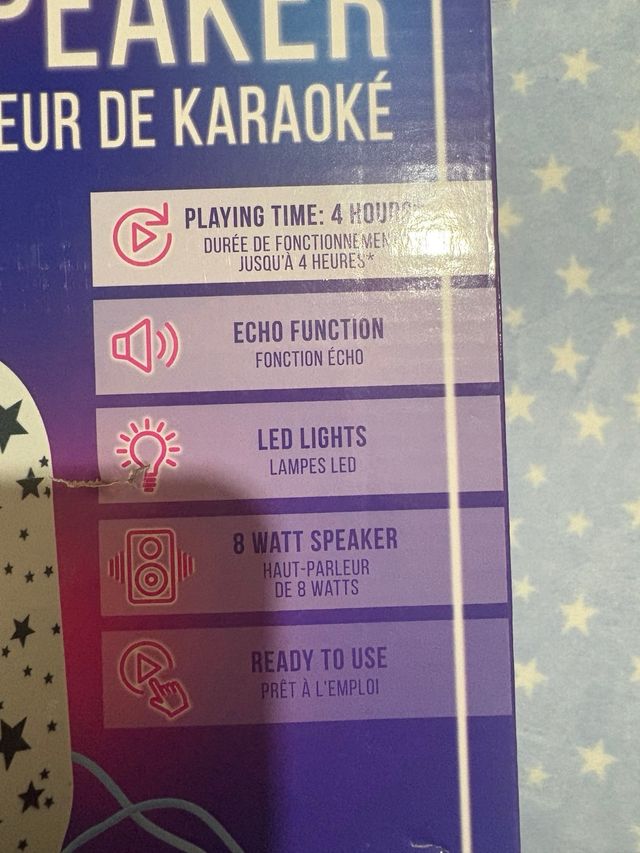 Coluna Karaoke com 2 Microfones Bluetooth