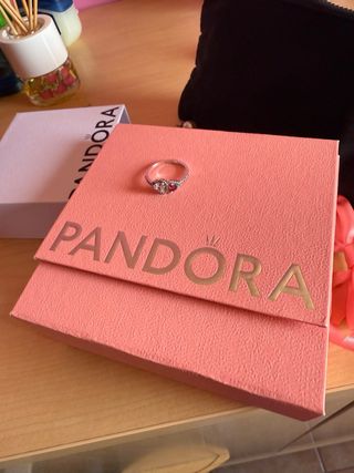 Anillo Pandora Corazón Doble Sin Estrenar