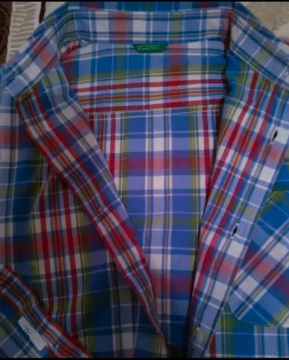 Camisa de hombre cuadros multicolor