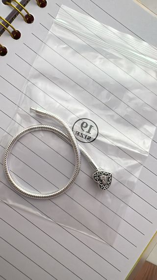 Pulsera Plata Corazón charms