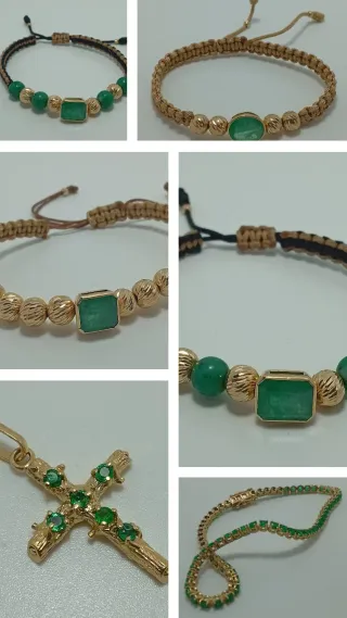 Conjunto Joyas Oro y Esmeraldas