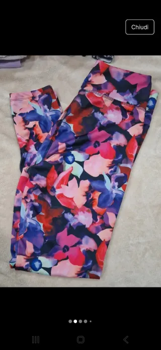 Completo sportivo donna fantasia floreale