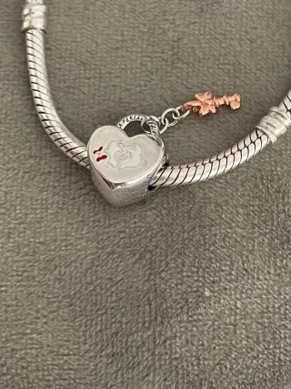 Charm Candado Mickey Minnie Disney Corazón