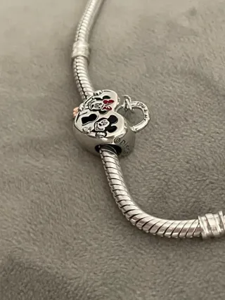 Charm Candado Mickey Minnie Disney Corazón