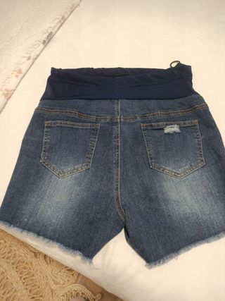 Shorts premamá vaqueros rotos