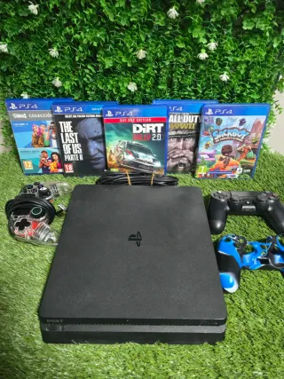 PS4 (PlayStation 4) Negra + 5 Juegos