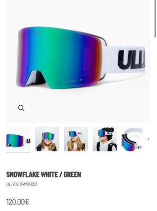 Gafas Snowboard ULL Snowflake White/Green