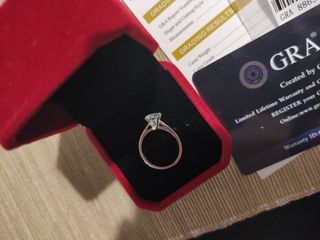 Anillo Solitario Plata Piedra Auténtica MOISSANITE