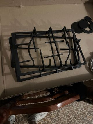 Placa de cocina de gas negra