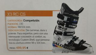 Botas Esquí Salomon X3-130 Custom Shell