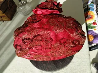Bolso Bombonera Fiesta Artesanal Rojo Dorado