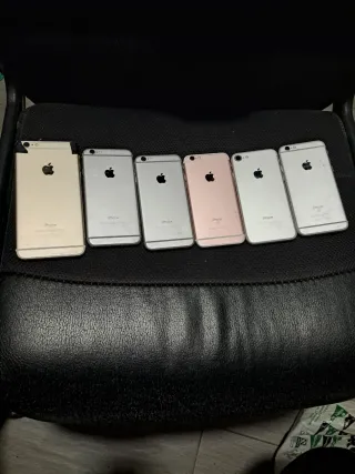Lote 5 iPhones 6 (Oro, Rosa, Plata)