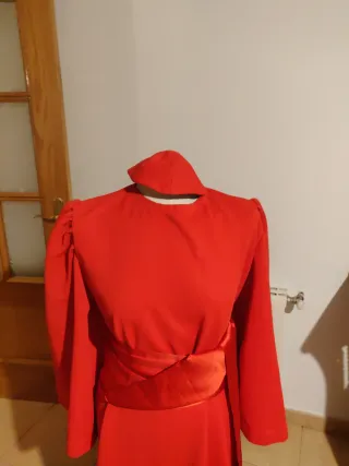 Disfraz Cardenal Talla Única Rojo