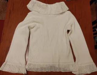 Jersey beige cuello alto mujer Talla M