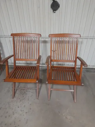 2 Sillones de Madera para Exterior