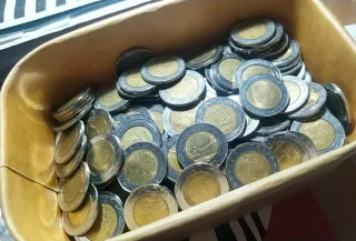 Vecchie monete 500 lire italiane