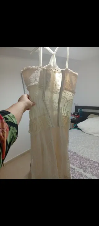Vestido blanco encaje boho