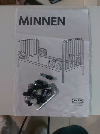 Cama extensible Minnen Ikea negro