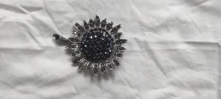 Broche y colgante cristales azules 2 en 1 Girasol