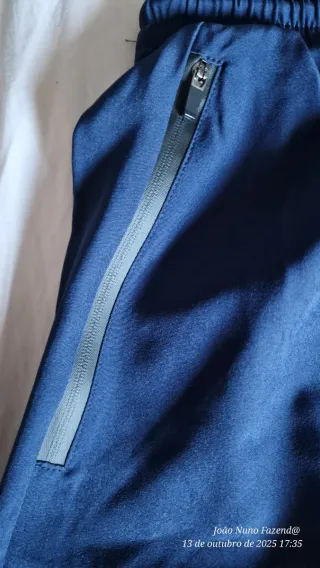 Calções Azuis 100% Poliéster