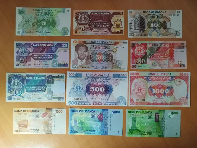 Billetes de 🇺🇬 Uganda 🇺🇬