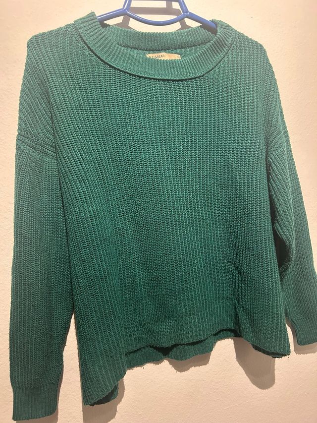 Jersey de punto verde Pull & Bear